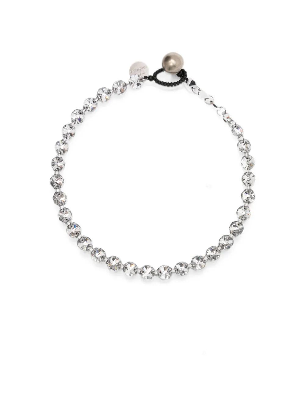 Maria Calderara crystal-embellished bead-detail necklace - Silber
