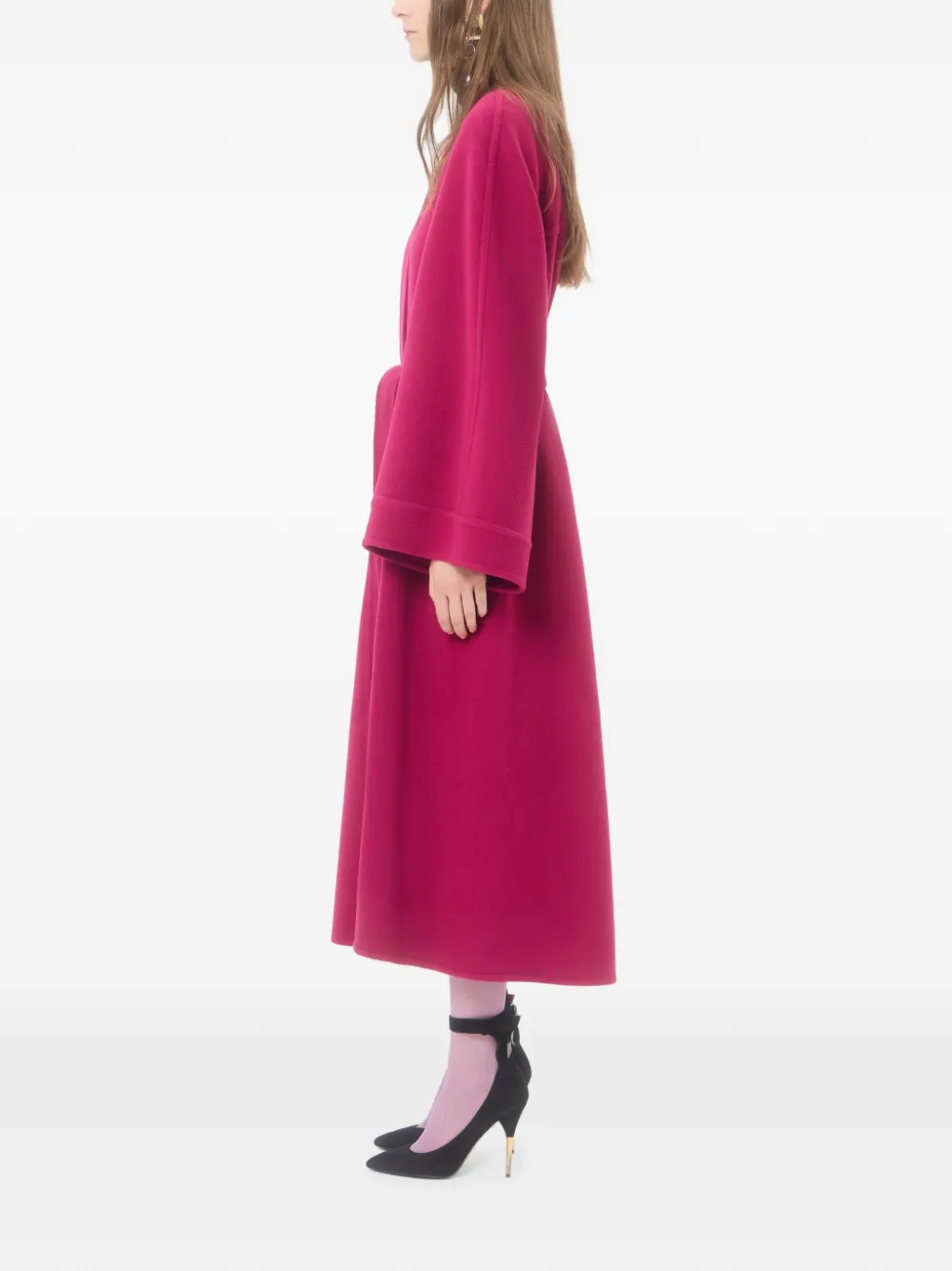 Valentino Garavani Zachte gedrapeerde jas Roze