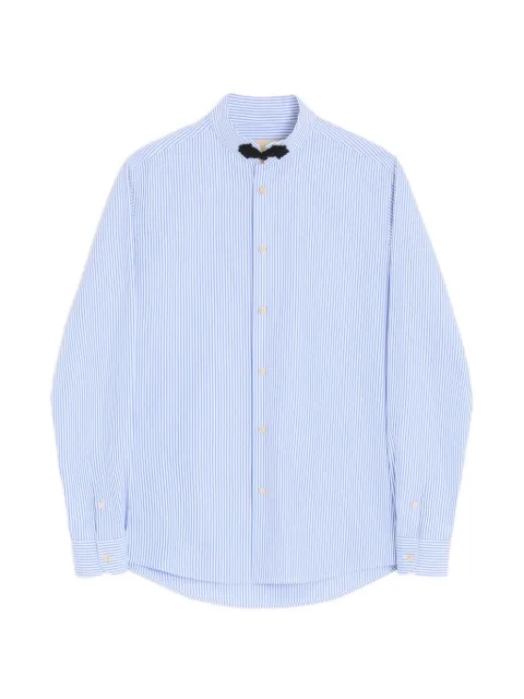 Valentino Garavani long-sleeved striped cotton shirt with toggle