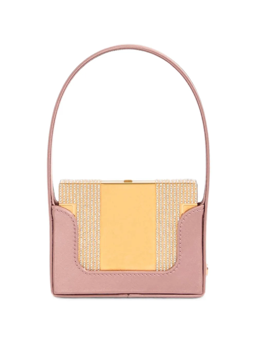 Valentino Garavani Minaumorphe Minaudière in metaal met Swarovski kristallen en satijnen hoes Goud
