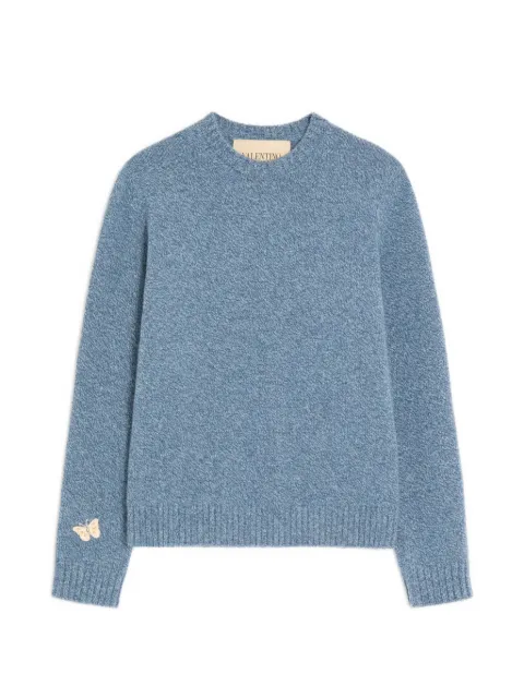 Valentino Garavani wool sweater with embroidered butterfly patch