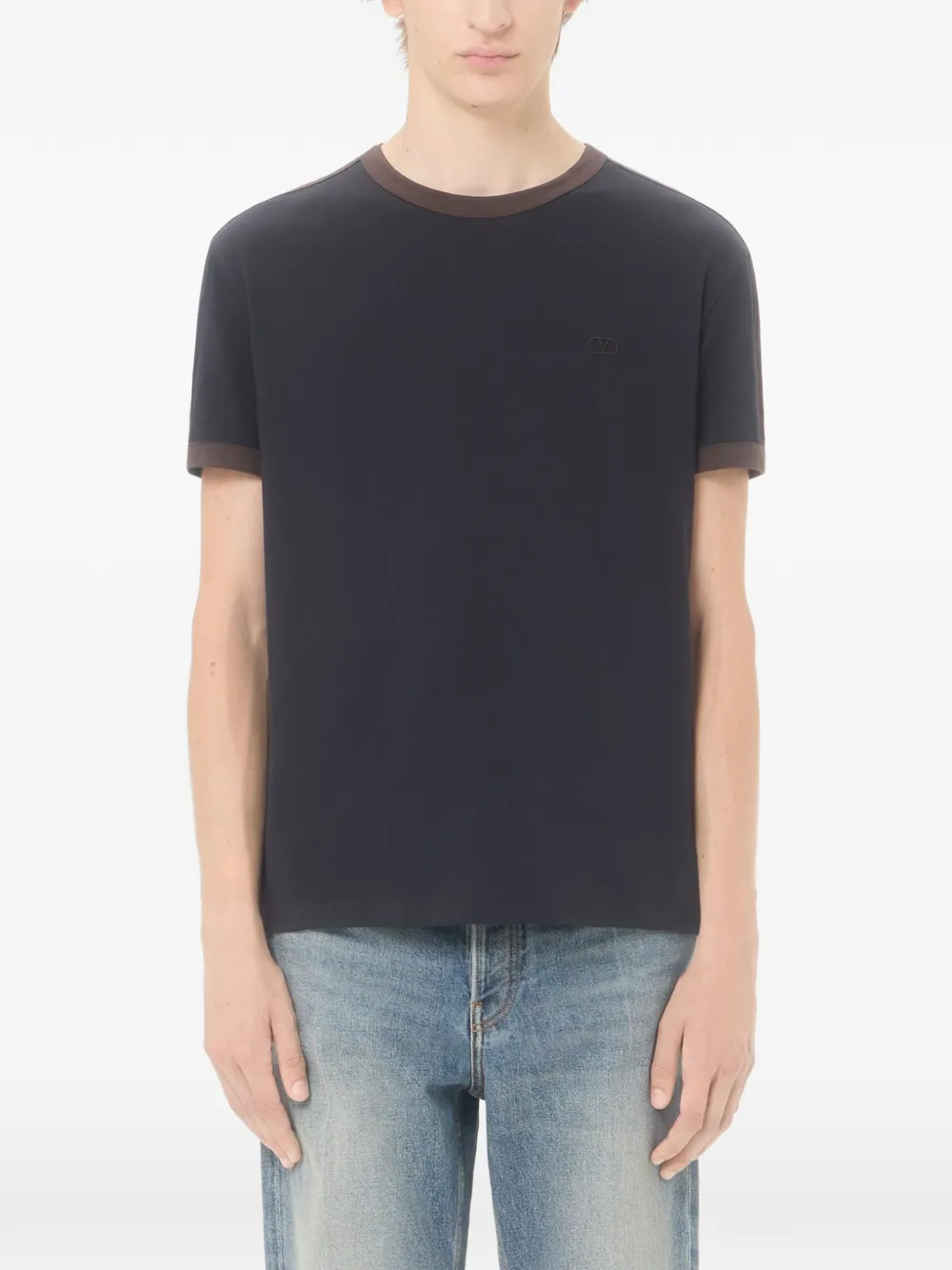 Valentino Garavani T-shirt met VLogo-borduurwerk Blauw