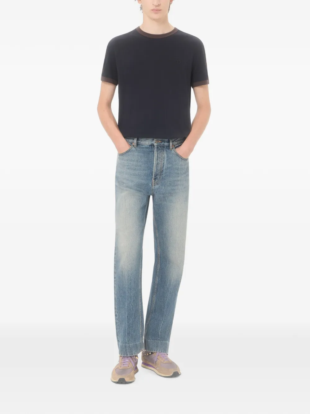 Valentino Garavani T-shirt met VLogo-borduurwerk Blauw