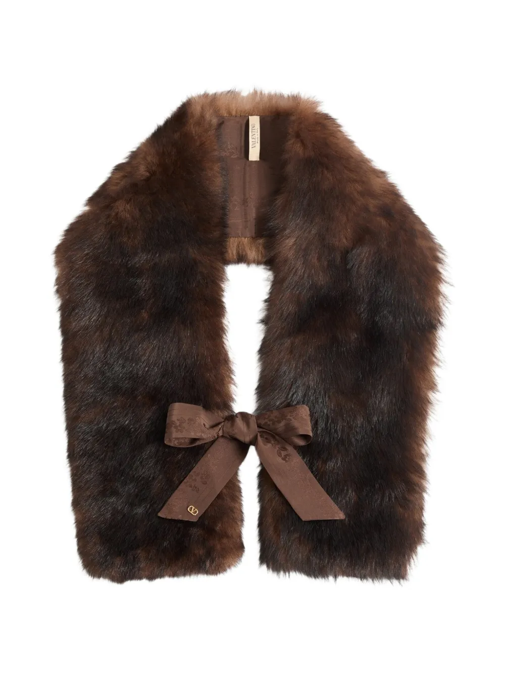 Valentino Garavani lamb fur scarf - Marrone