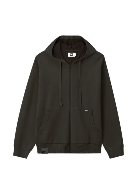 izzue logo-print zip-up hoodie