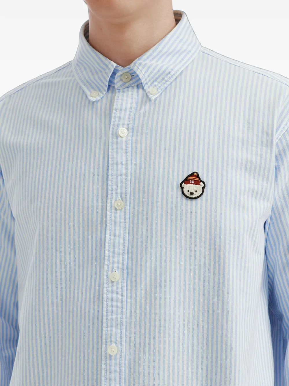 CHOCOOLATE Gestreept overhemd met patch-detail Blauw