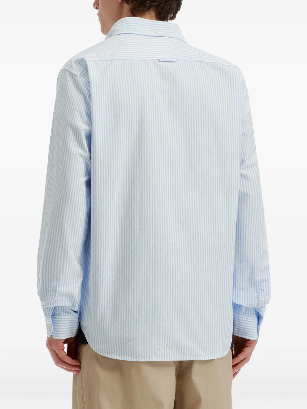 CHOCOOLATE Gestreept overhemd met patch-detail Blauw