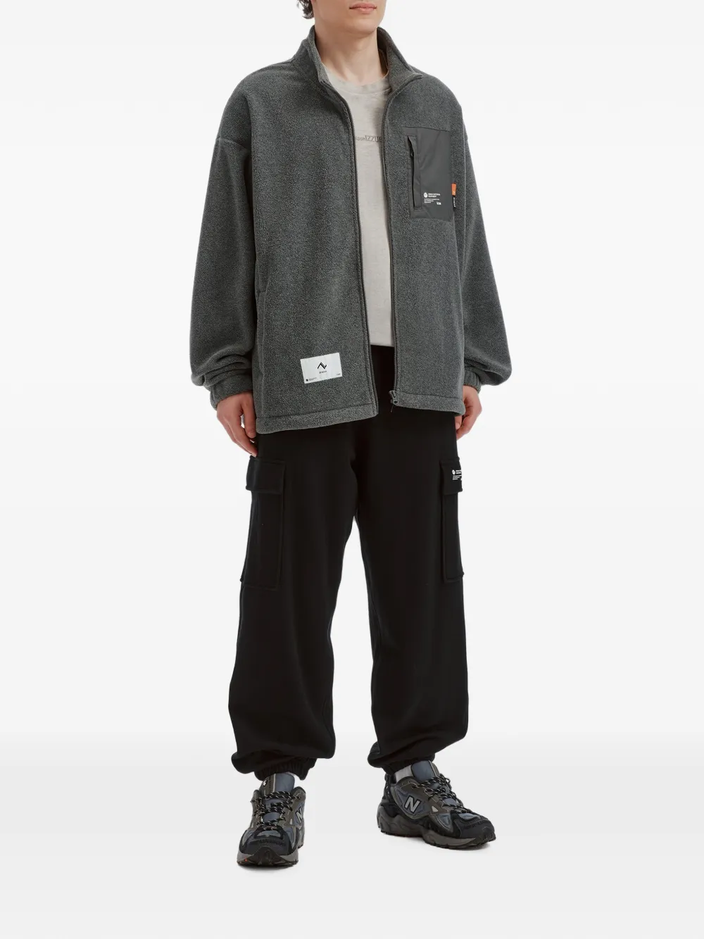 izzue Jack met logoprint Grijs