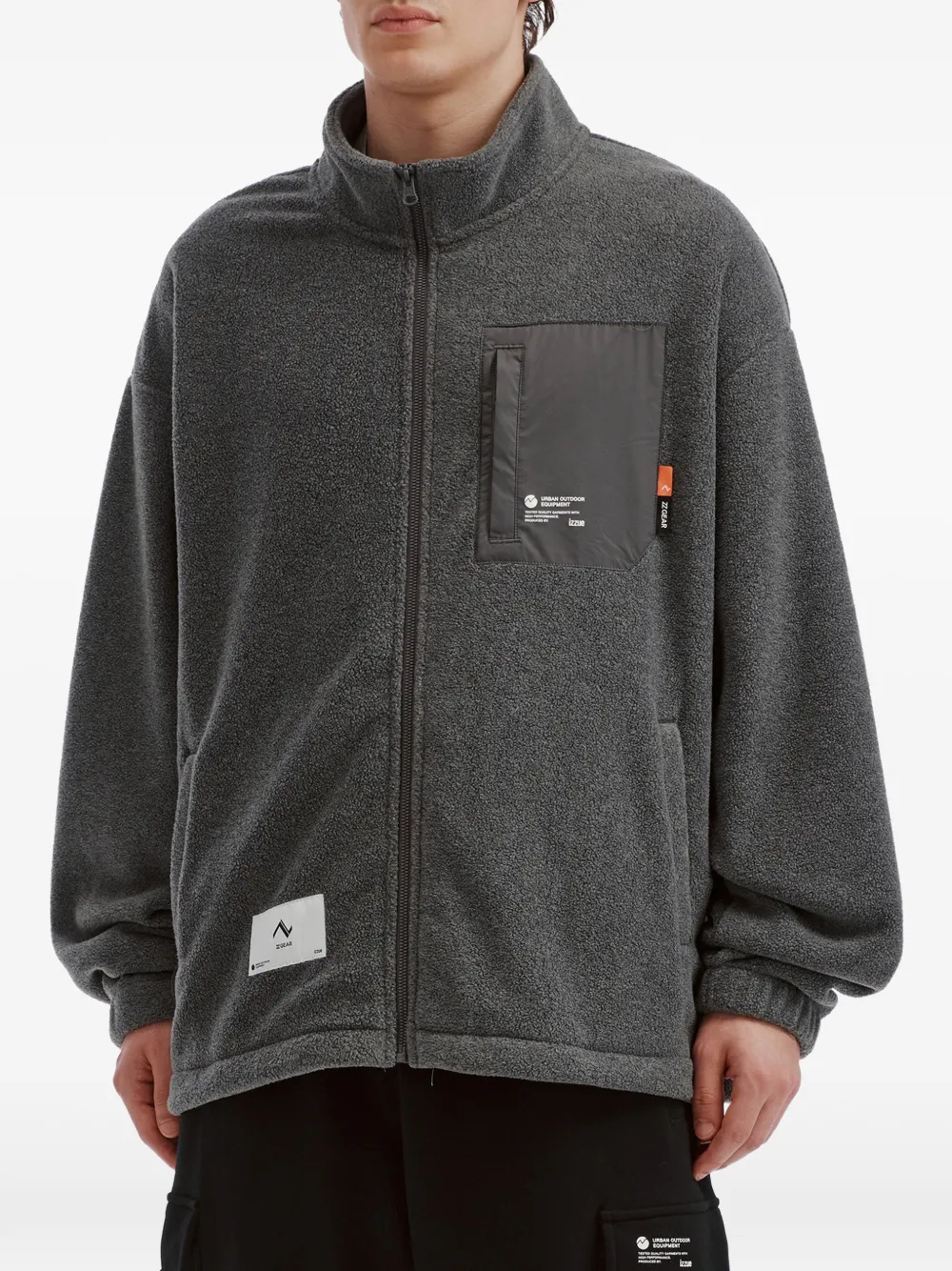 izzue Jack met logoprint Grijs