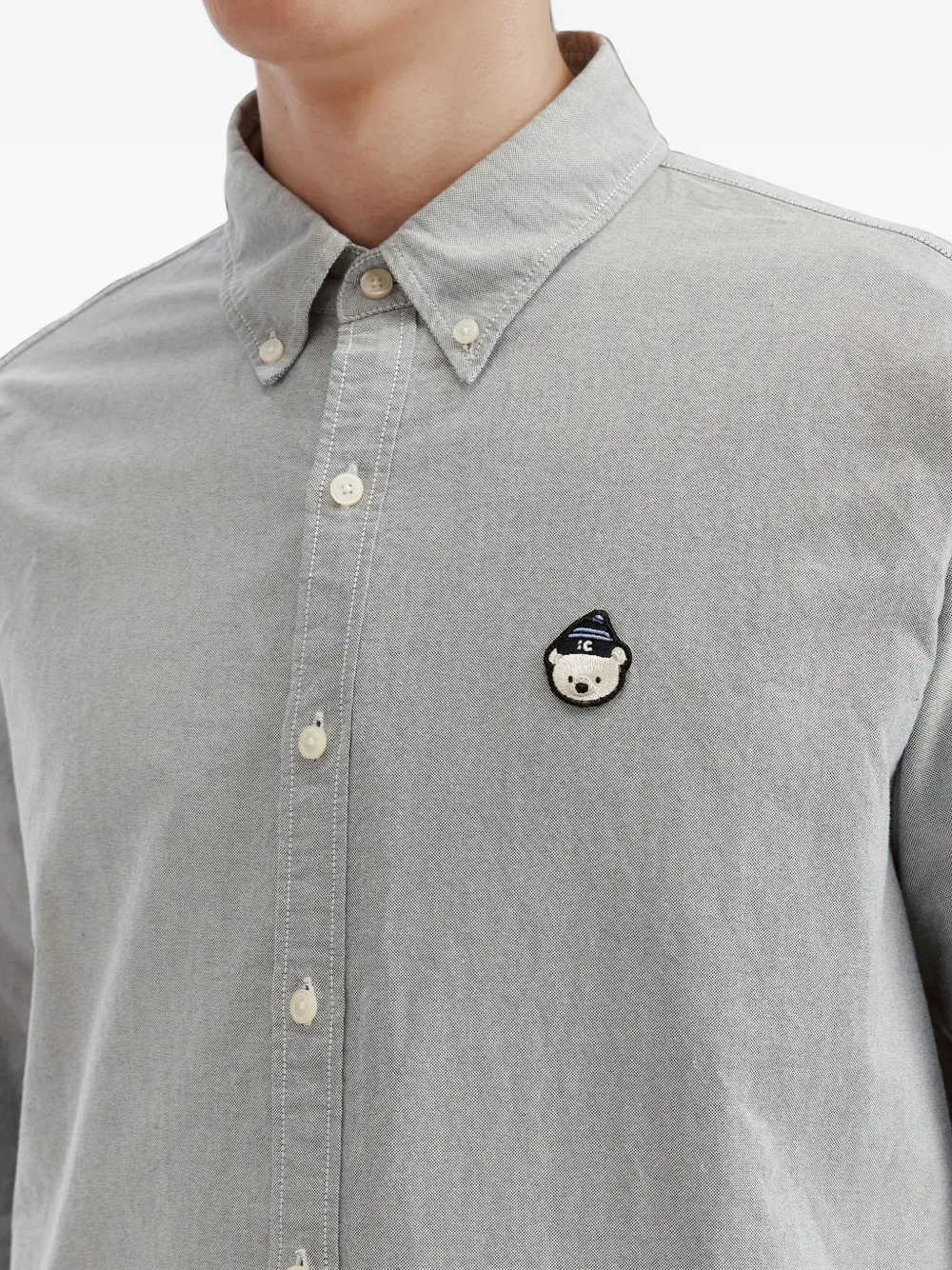 CHOCOOLATE Overhemd met logopatch Grijs
