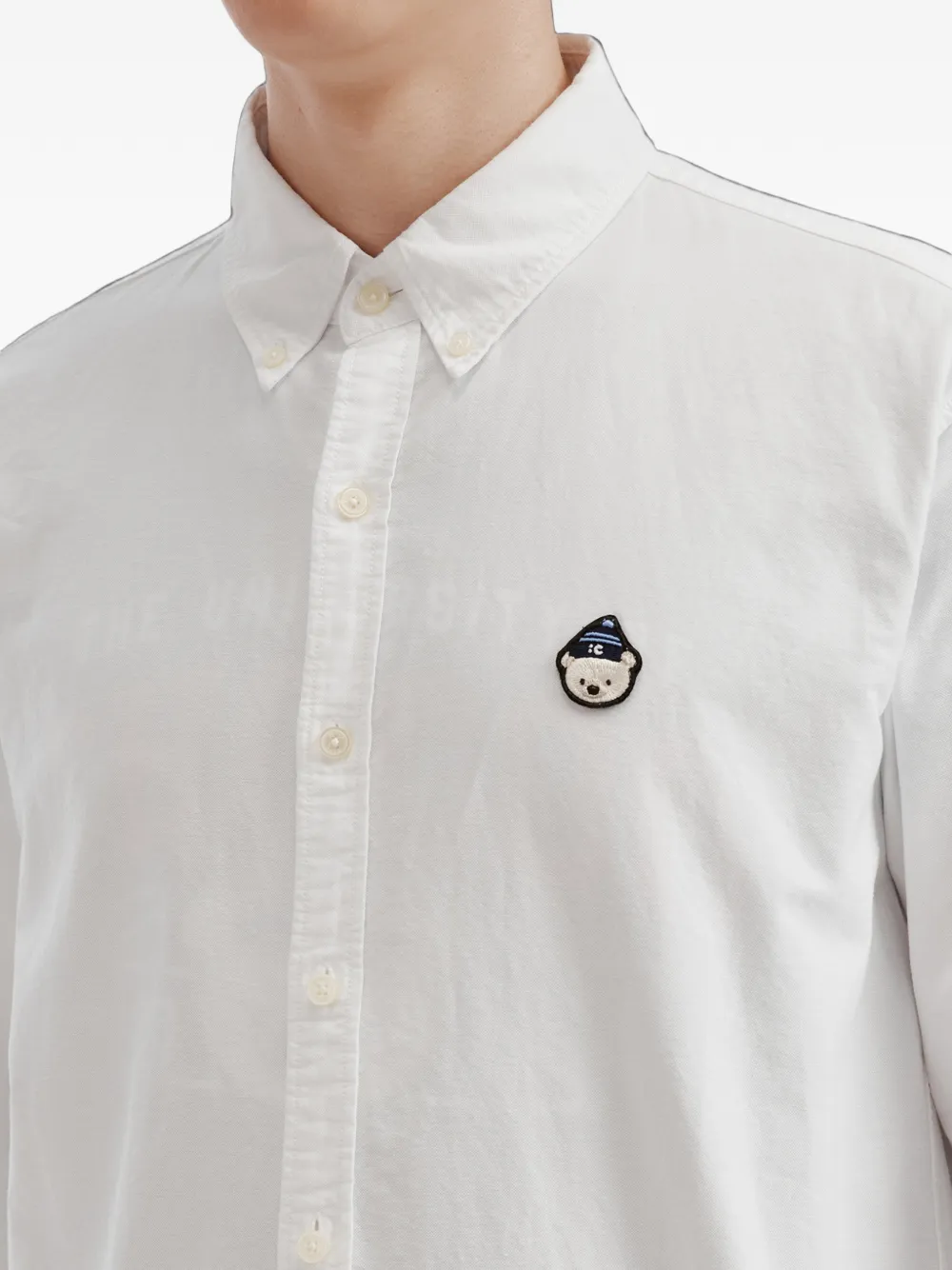CHOCOOLATE Overhemd met logopatch Wit
