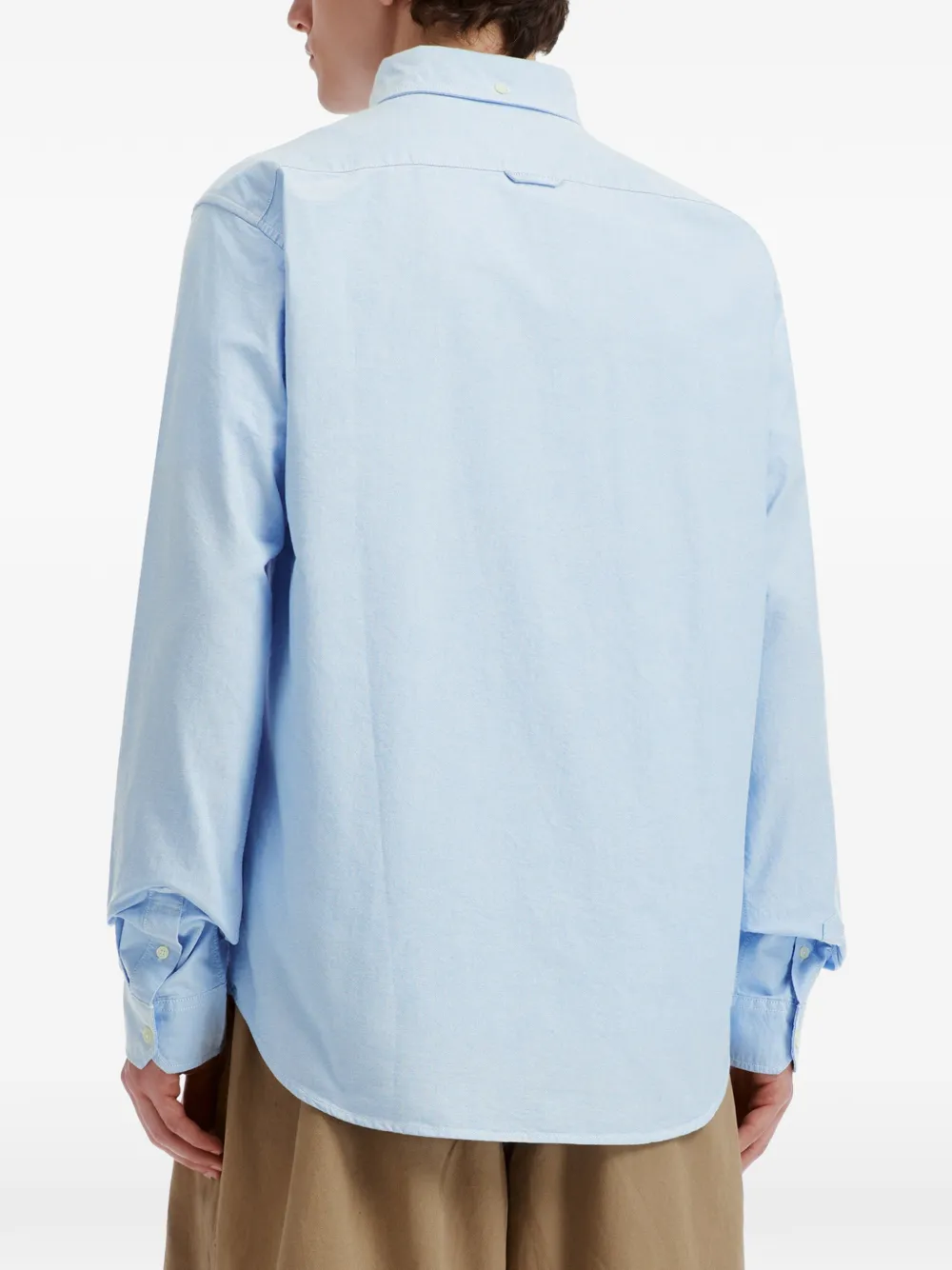 CHOCOOLATE Button-down overhemd met beerpatch Blauw