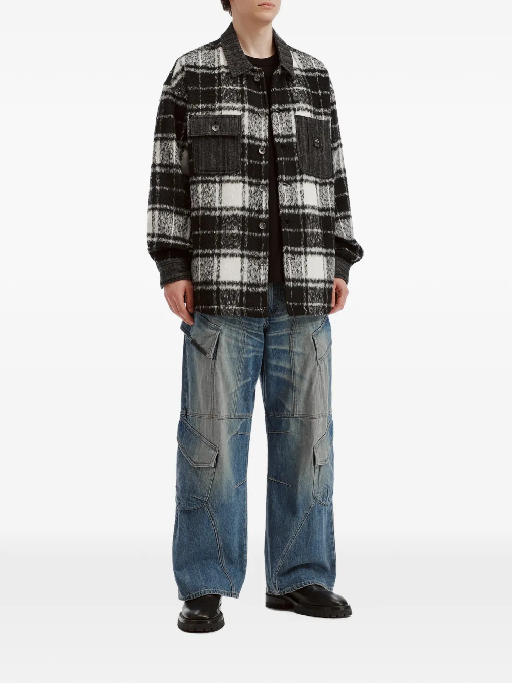 FIVE CM Cargo broek met vervaagd effect Blauw