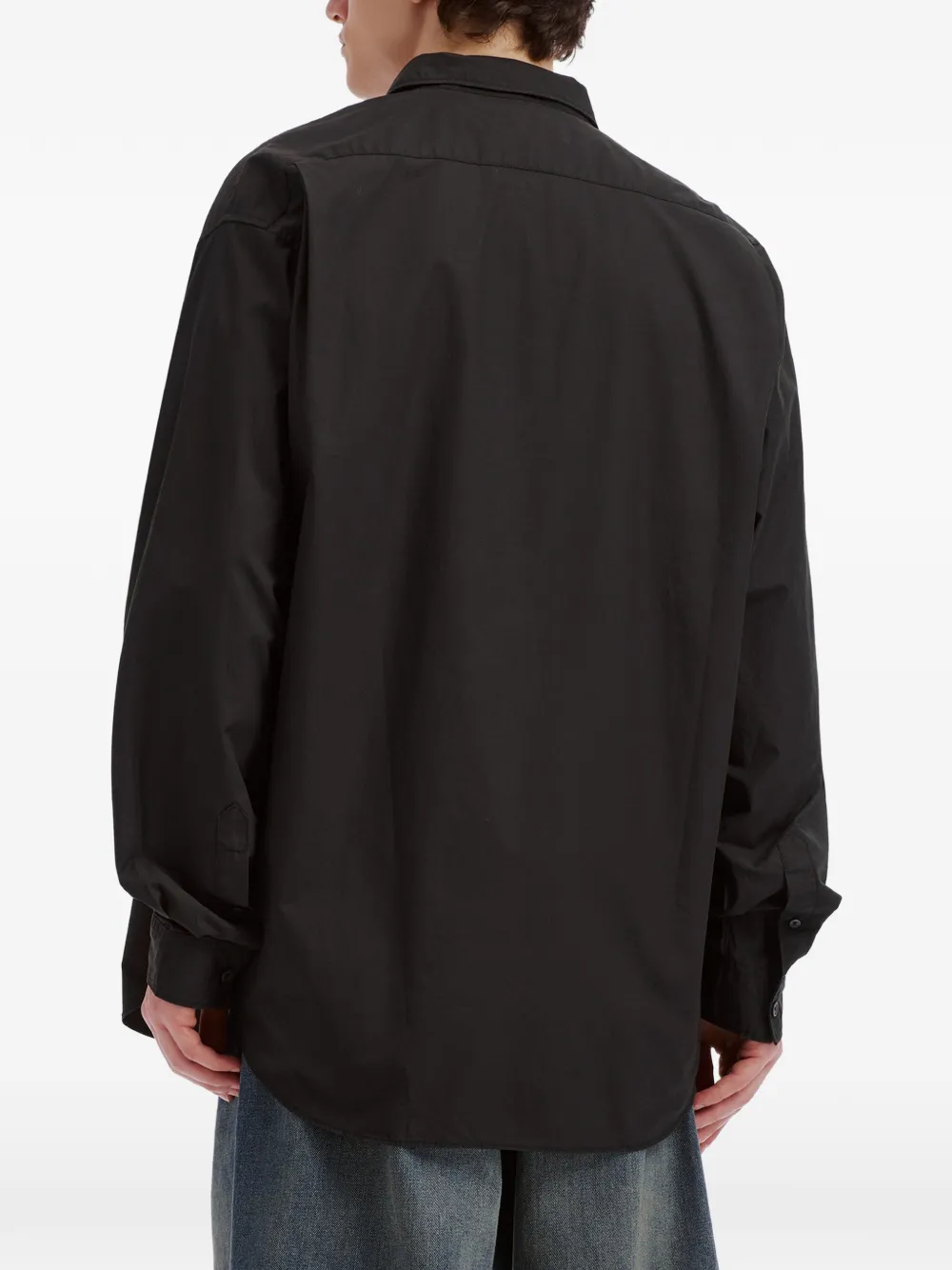 CHOCOOLATE Overhemd met logopatch Zwart