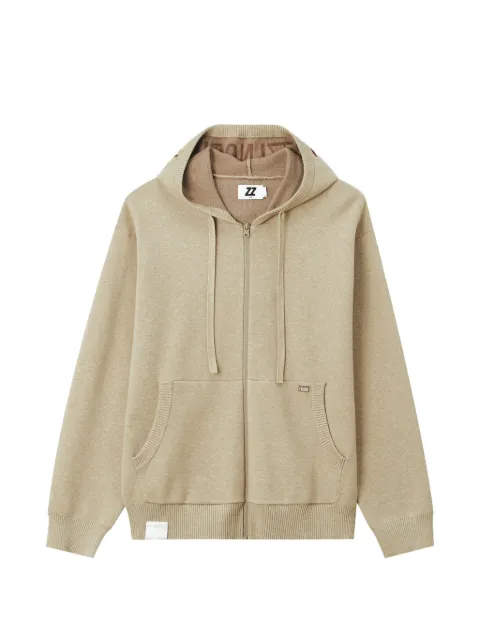 izzue logo-print zip-up hoodie