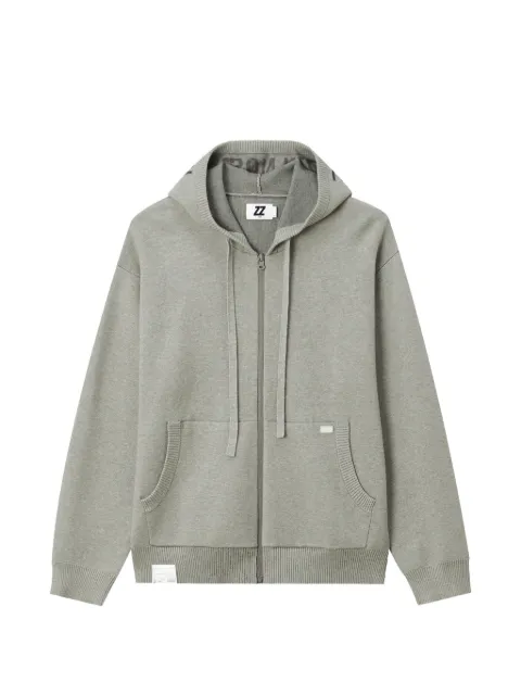 izzue logo-print zip-up hoodie