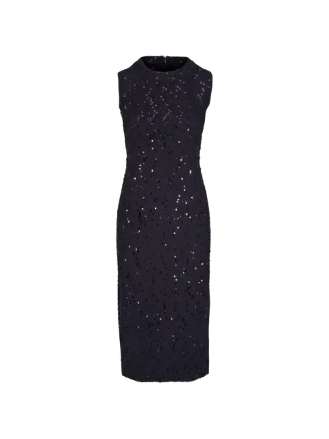 Akris sequin-embellished tweed midi dress