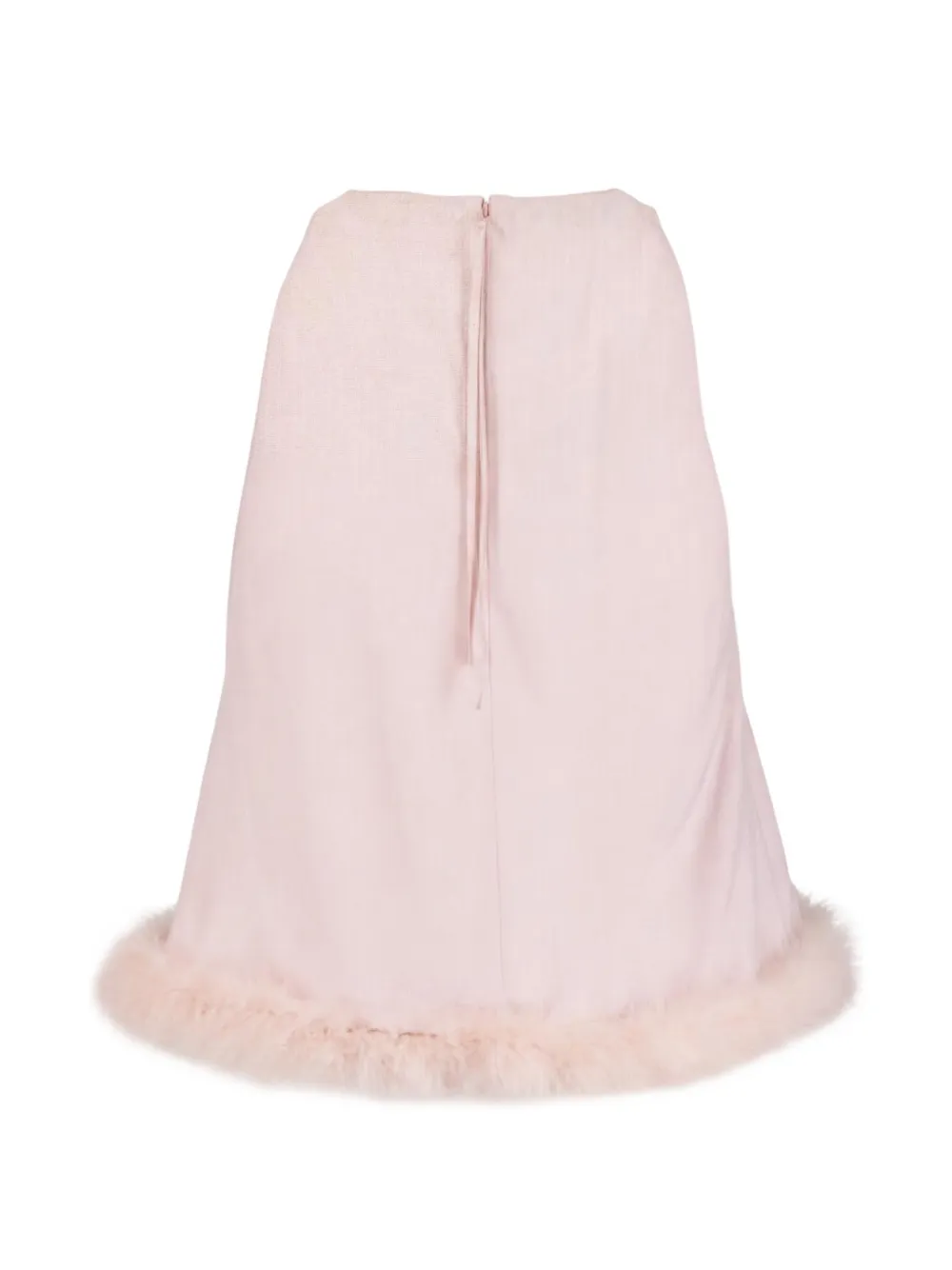 Dorothee Schumacher feather-trim sleeveless top Roze