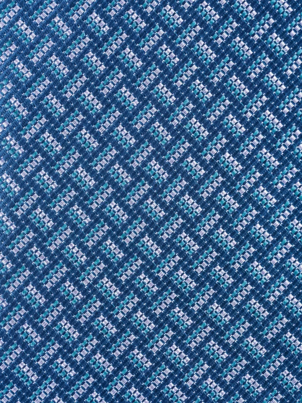 Brioni Stropdas met geometrisch patroon Blauw