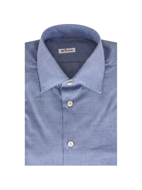 Kiton herringbone-weave shirt