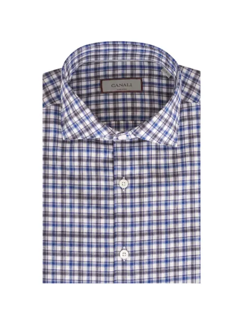 Canali check-pattern shirt
