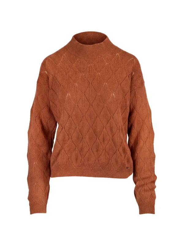 Kiton Diamond-pointelle Cashmere Sweater in Brown