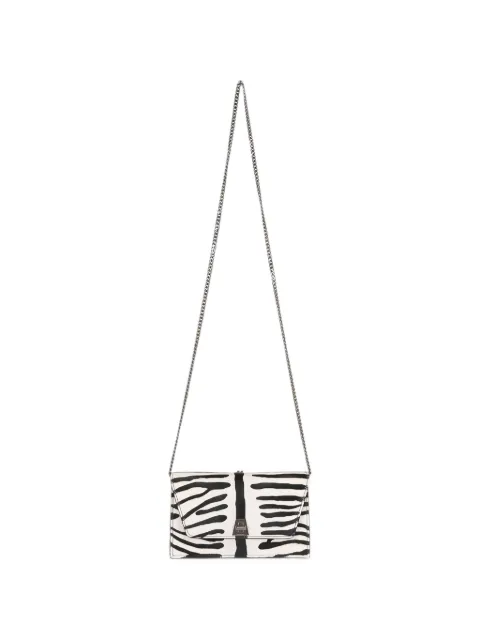 Akris small Anouk zebra-print leather clutch bag