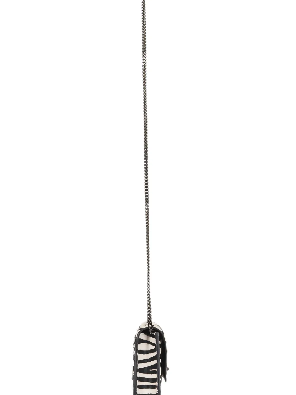 Akris Kleine Anouk leren clutch met zebraprint Zwart