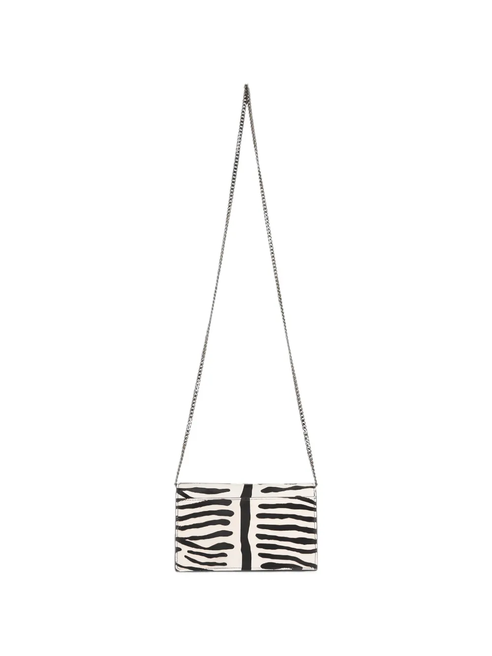 Akris Kleine Anouk leren clutch met zebraprint Zwart