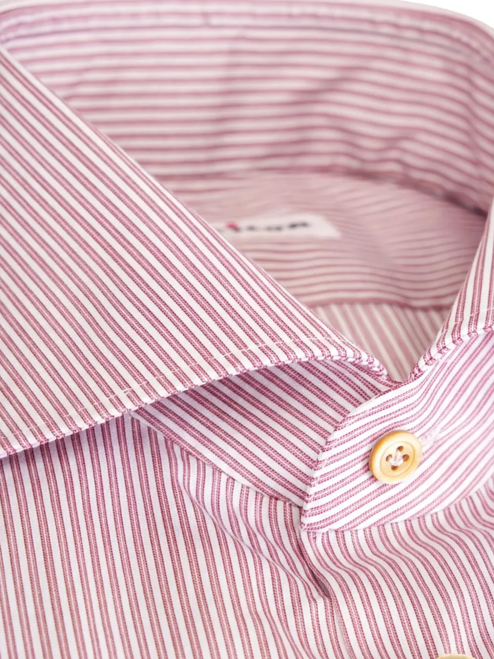 Kiton Gestreept overhemd Rood