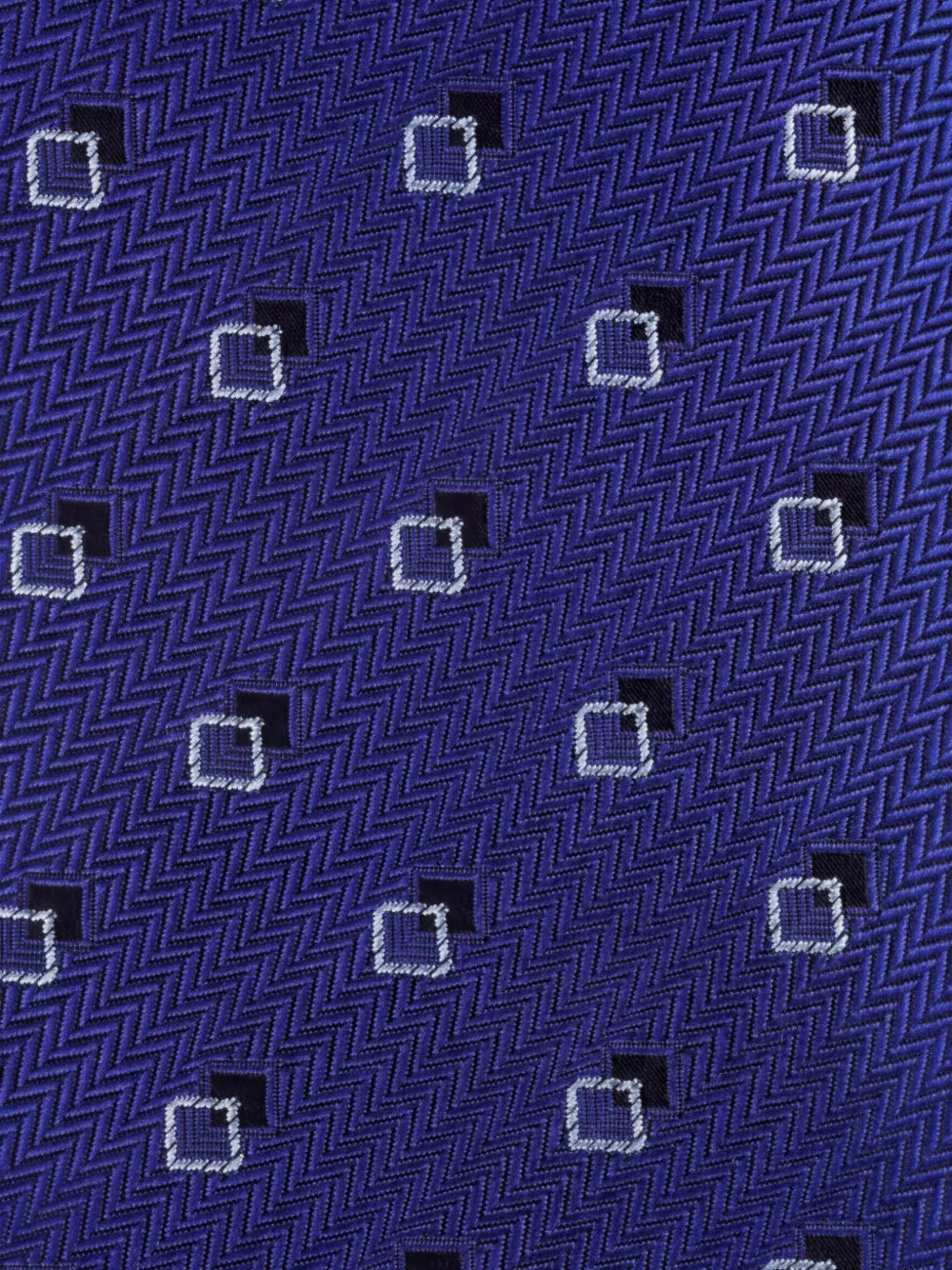 Brioni Zijden stropdas met geometrisch patroon Blauw