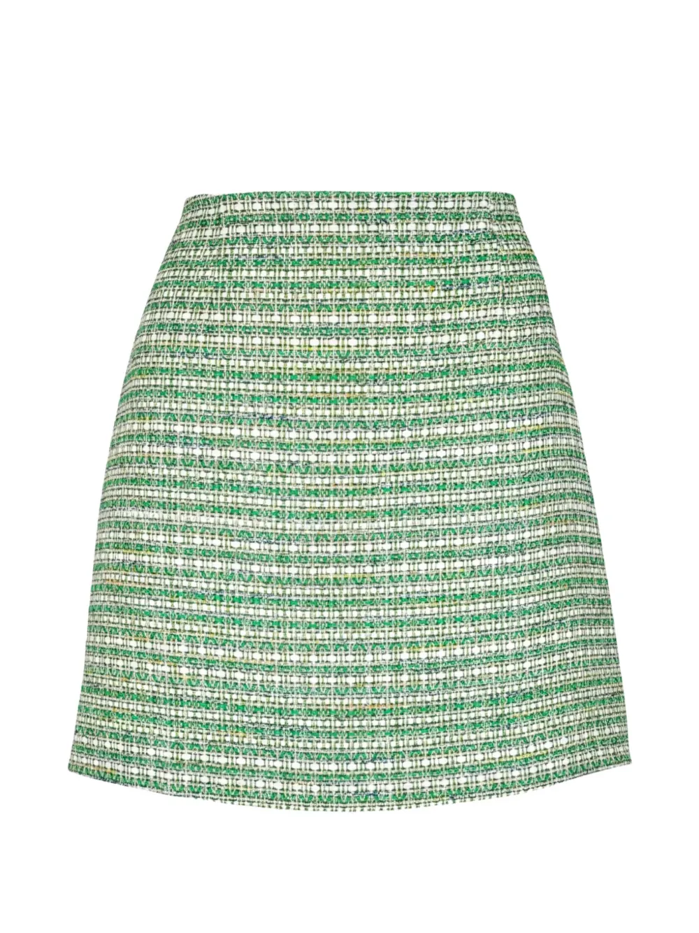 Carolina Herrera Minigonna svasata in tweed - Verde