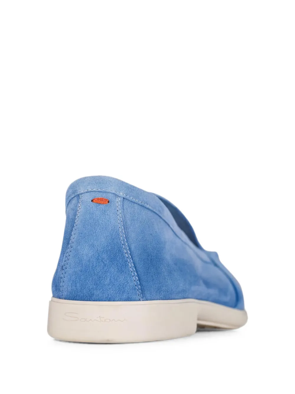 Santoni Suède loafers Blauw