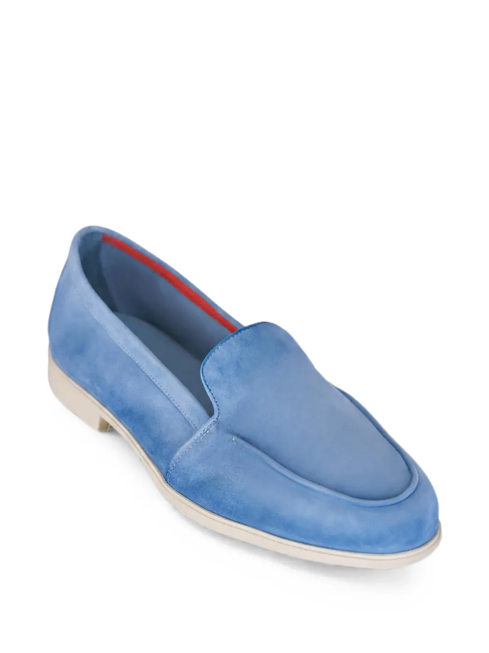 Santoni Suède loafers Blauw