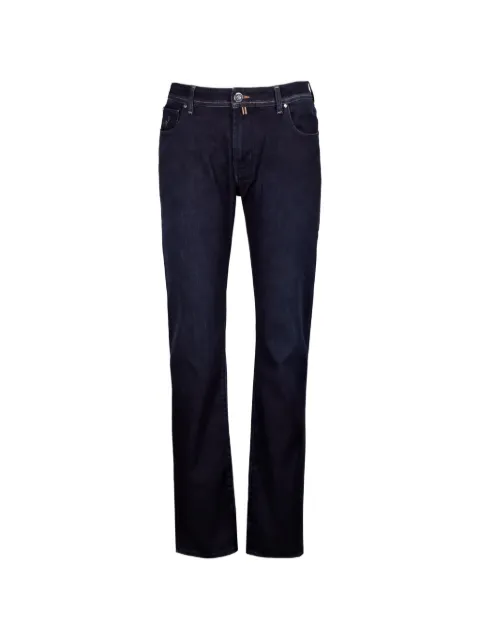 Jacob Cohën contrast-stitch logo-patch jeans