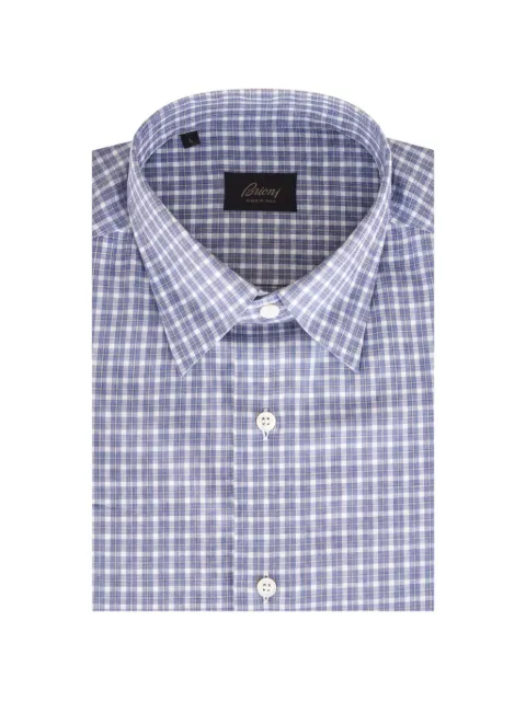 Brioni check-pattern button-down shirt