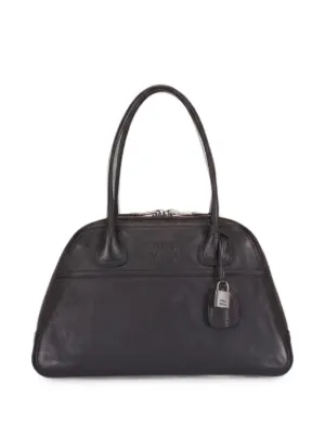 PRADA ミニボストンバッグ トートバッグ レザー Prada Mini Panier Saffiano Leather Tote Bag | Black | FARFETCH