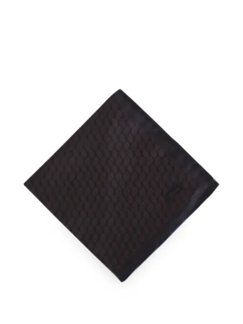 Brioni pañuelo de bolsillo de seda con motivo geométrico