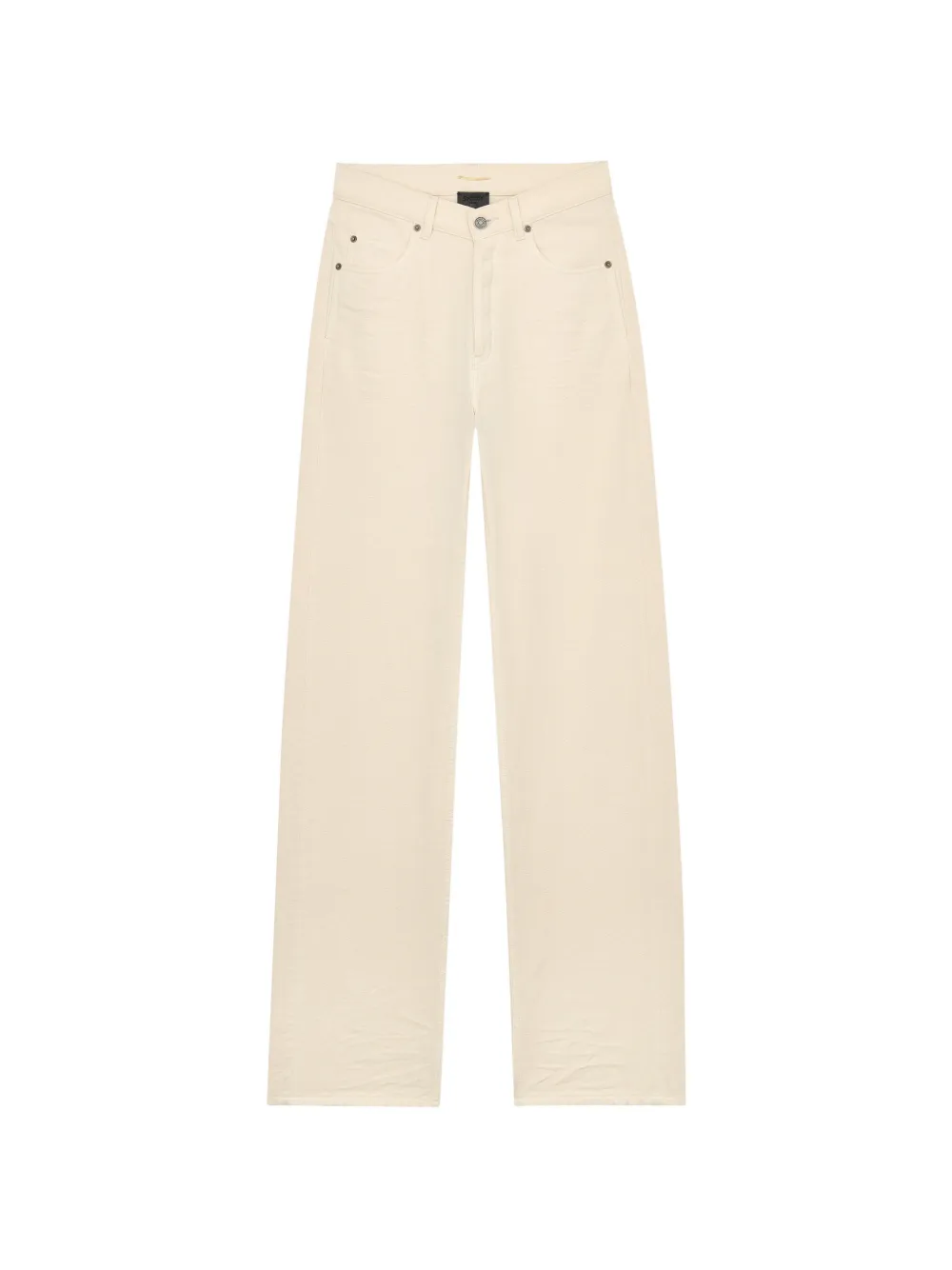 Saint Laurent V-waist long baggy jeans - Nude