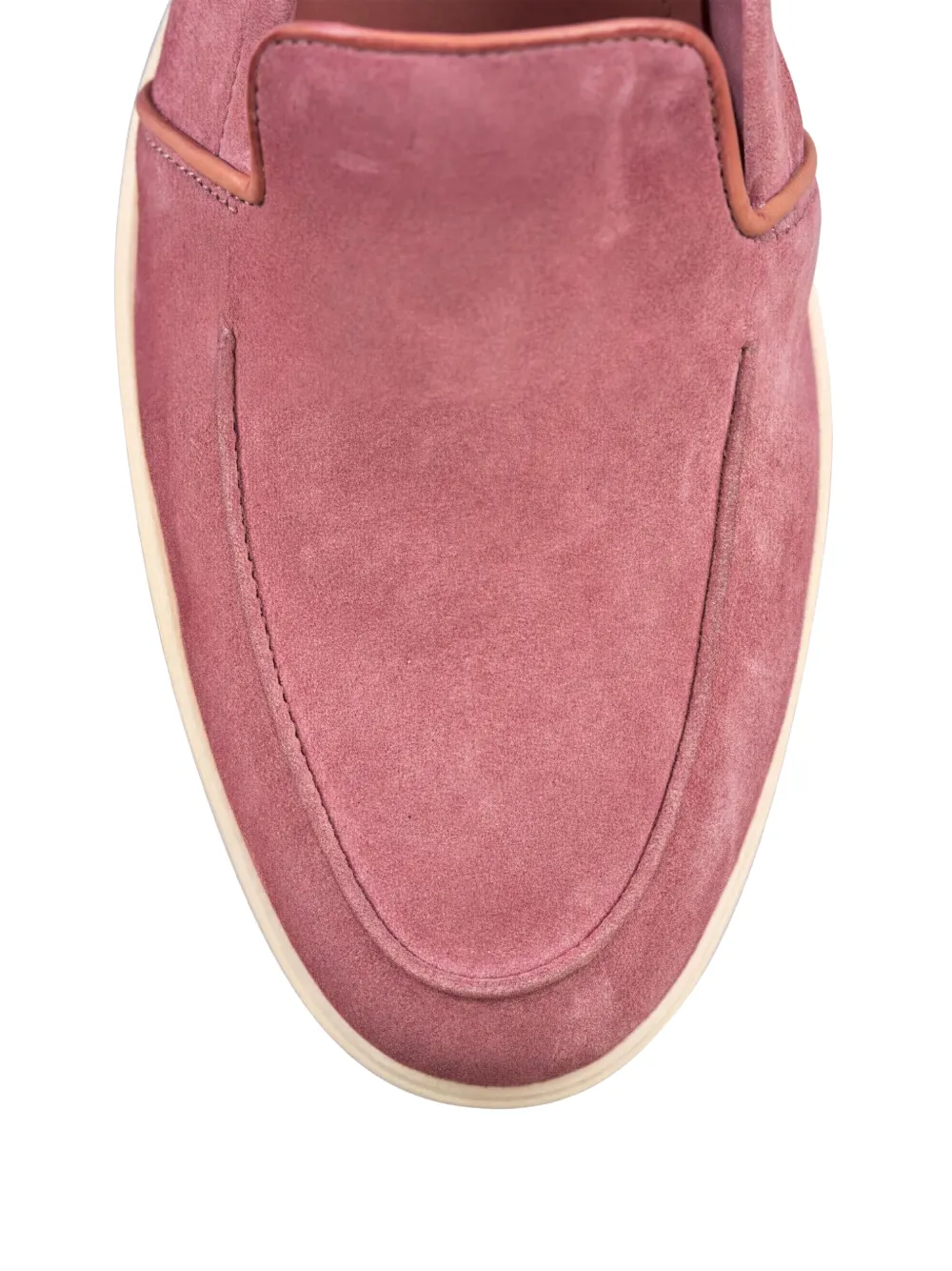 Santoni suede loafers Roze