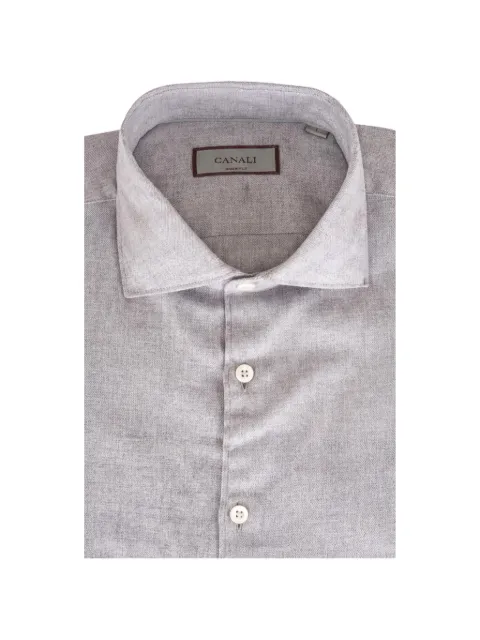 Canali herringbone-pattern shirt