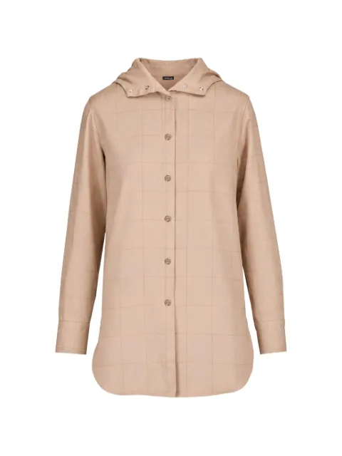 Kiton check-pattern hooded jacket