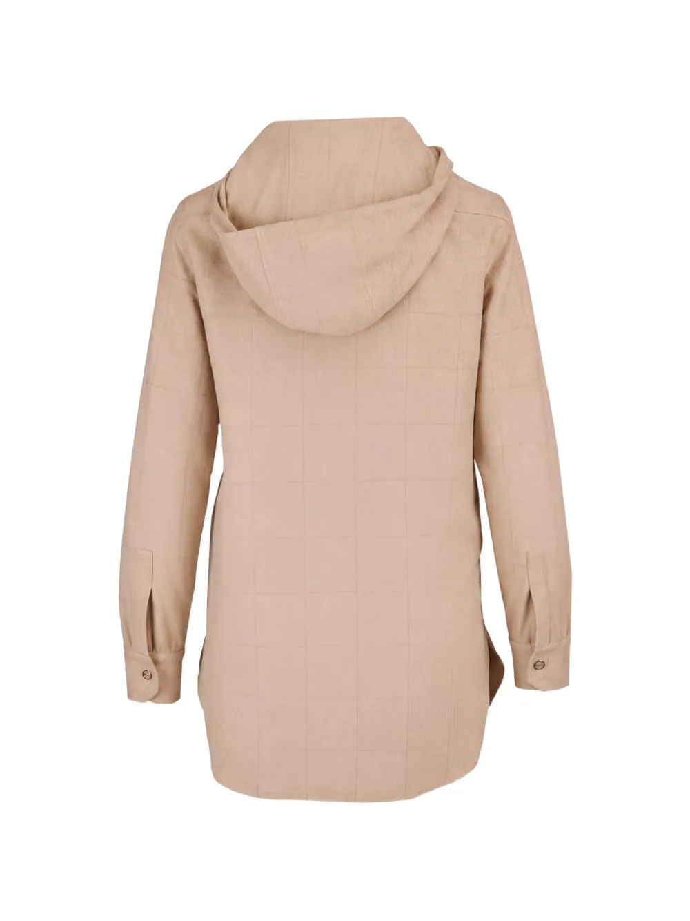 Kiton Check-pattern Hooded Jacket in Neutrals, view 2