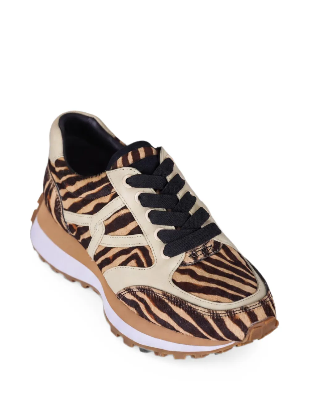 Veronica Beard Valentina sneakers met zebraprint Bruin