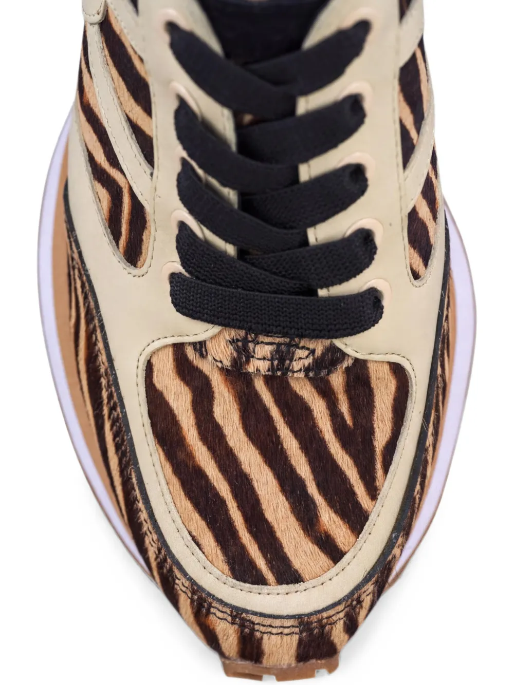 Veronica Beard Valentina sneakers met zebraprint Bruin