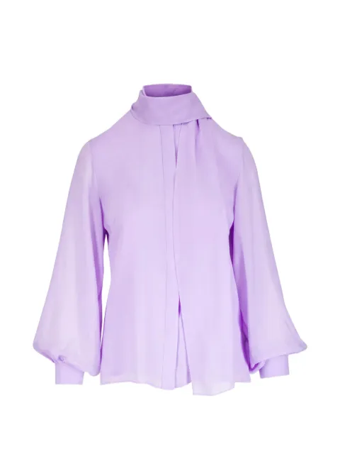 Akris tie-neck button-up blouse