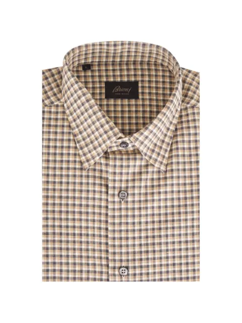 Brioni check-pattern shirt
