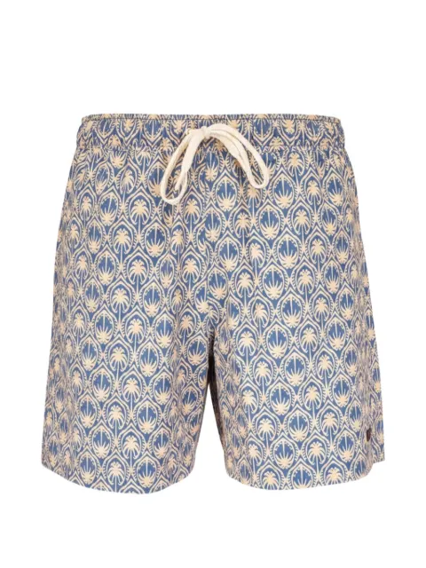 FAHERTY palm-print drawstring swim shorts