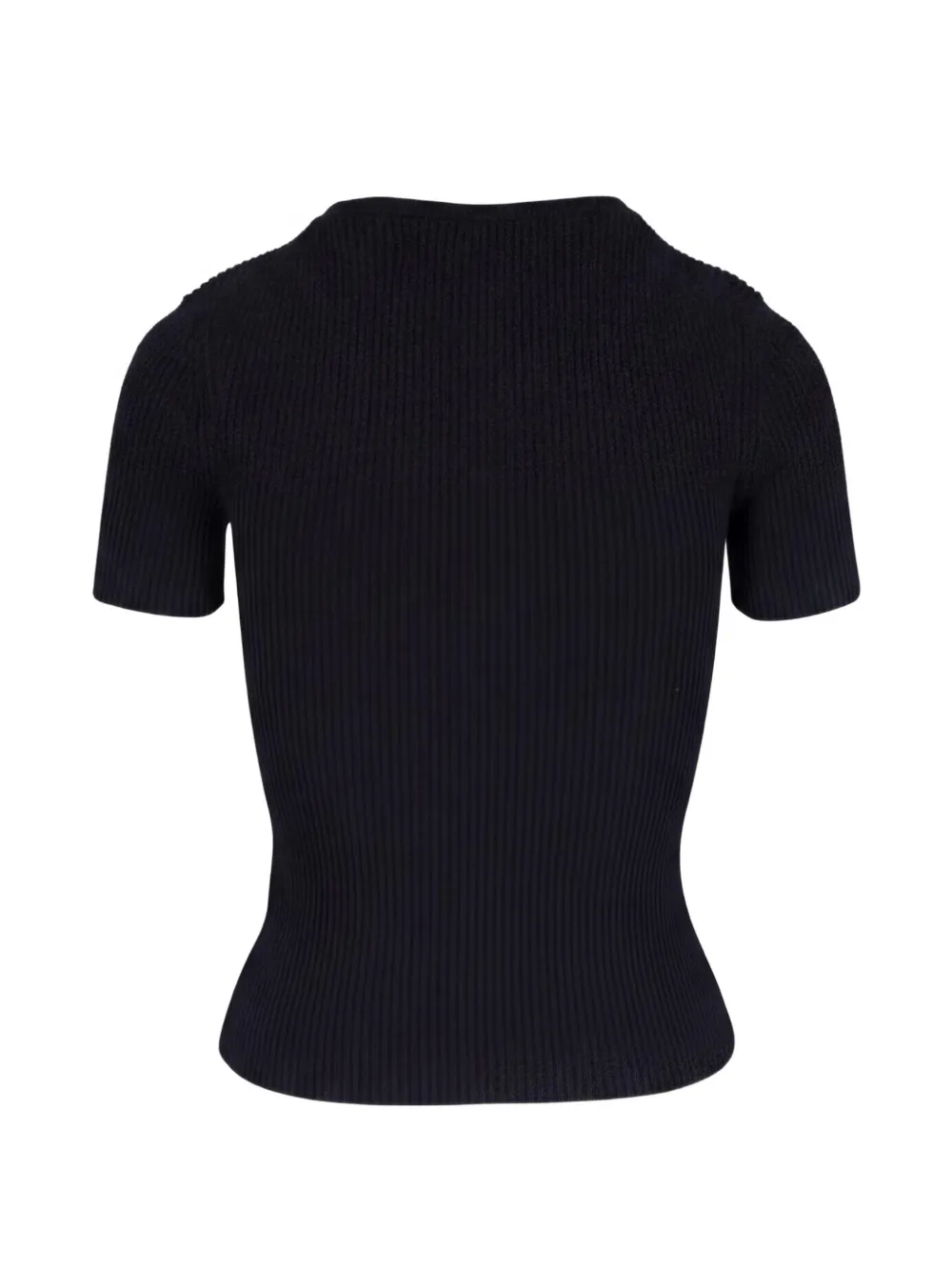 Nili Lotan Ribgebreide Henley trui Zwart
