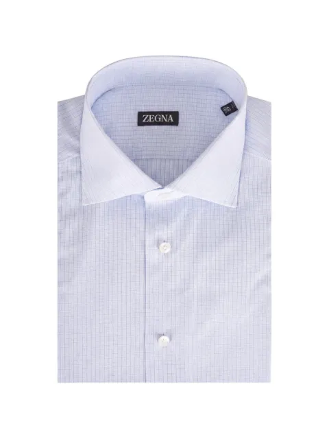 Zegna check-pattern long-sleeve shirt